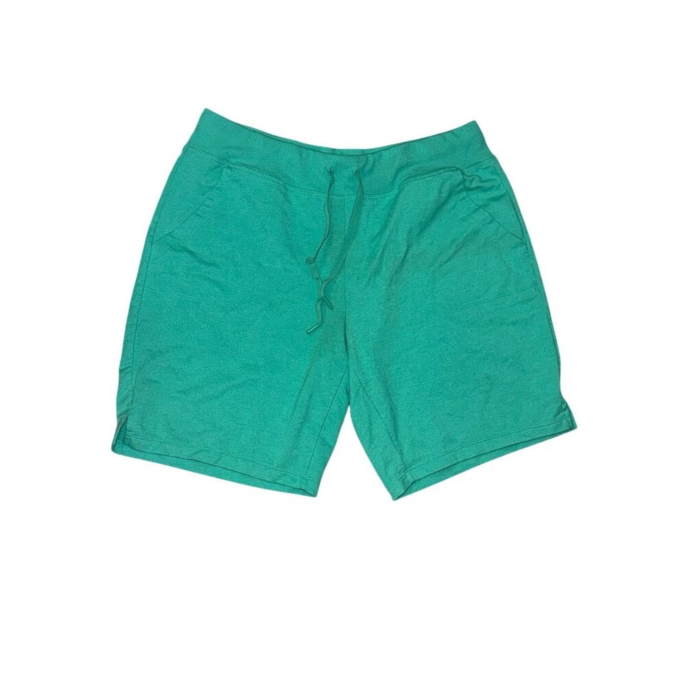 Athletic Works Green Mens L/G 12-14 Polyester Shorts With Drawstring